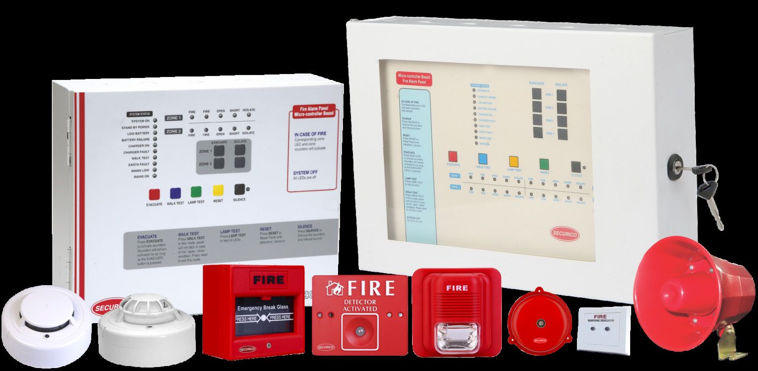 Fire alarm control panel and detectors