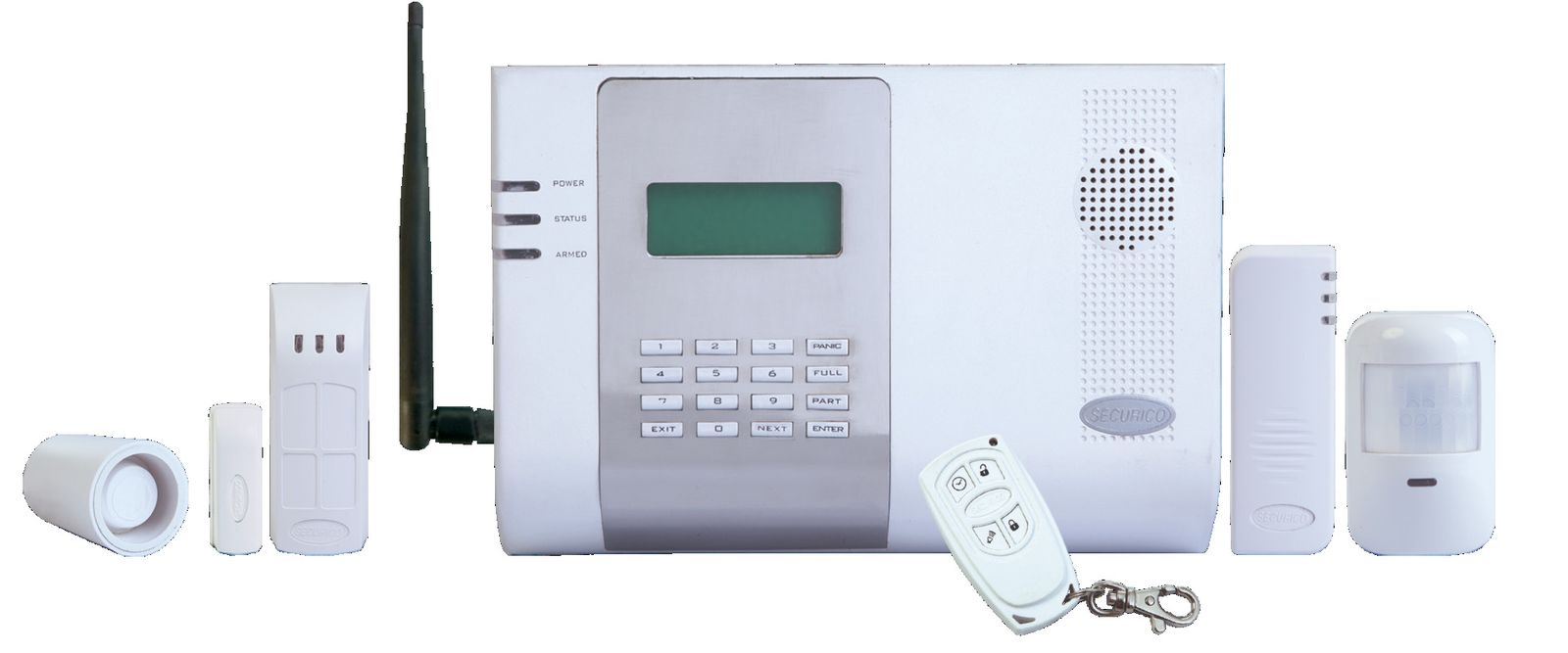 Wireless intruder alarm kit with remote